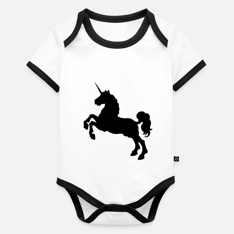 Unicorn Body Bébé bio contrasté manches courtes