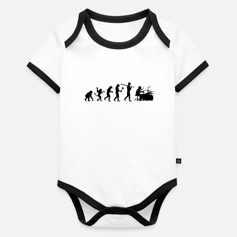 ÉVOLUTION DE LA MUSIQUE ! Body Bébé bio contrasté manches courtes