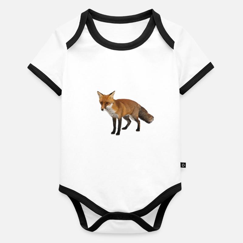 Renard Body Bébé bio contrasté manches courtes