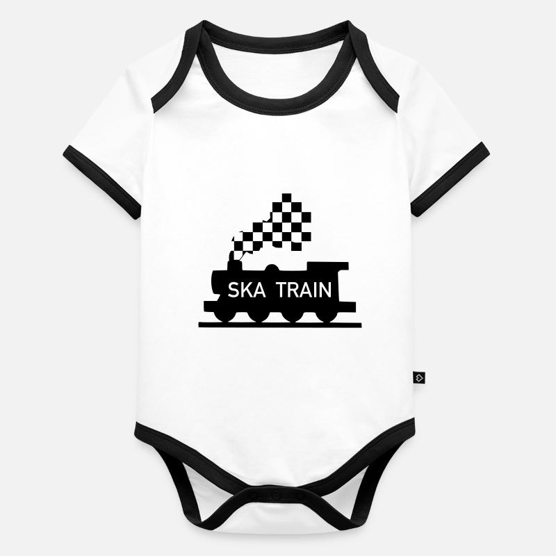 ska train Baby Bio-Kurzarm-Kontrastbody