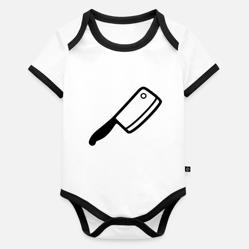 meat cleaver Organic Baby Contrasting Bodysuit
