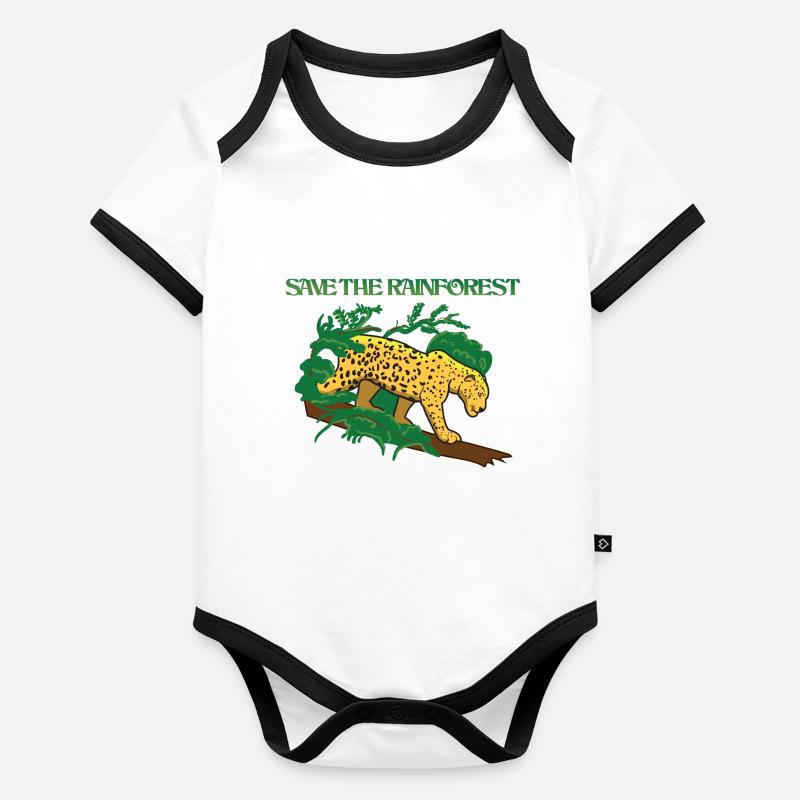 Protect the rainforest Organic Baby Contrasting Bodysuit