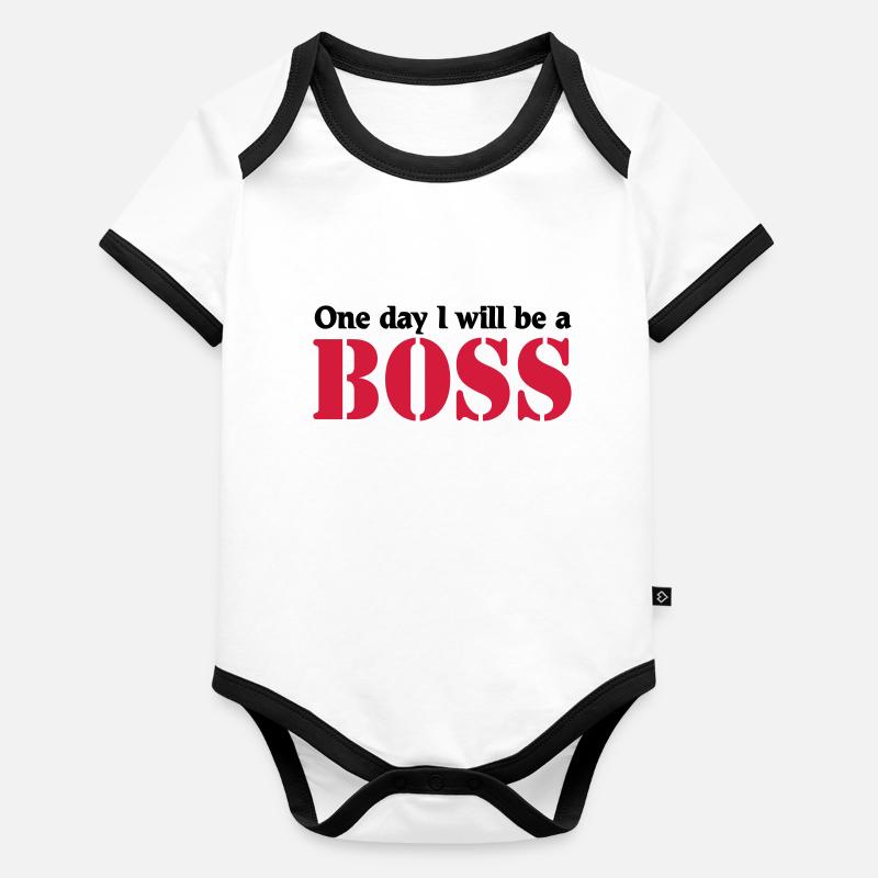 One day I will be a Boss Baby Bio-Kurzarm-Kontrastbody