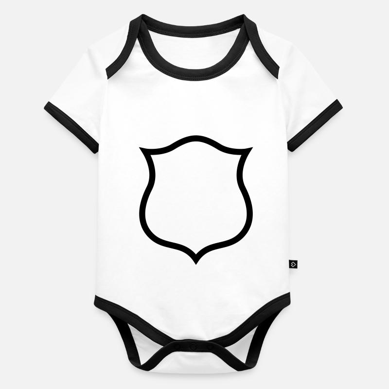 Forme / Symbole / Rond / Custom / Personnaliser Body Bébé bio contrasté manches courtes