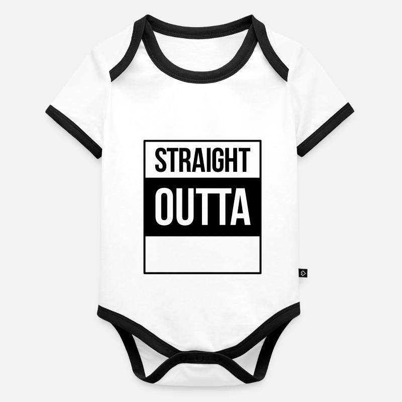 straight outta Organic Baby Contrasting Bodysuit