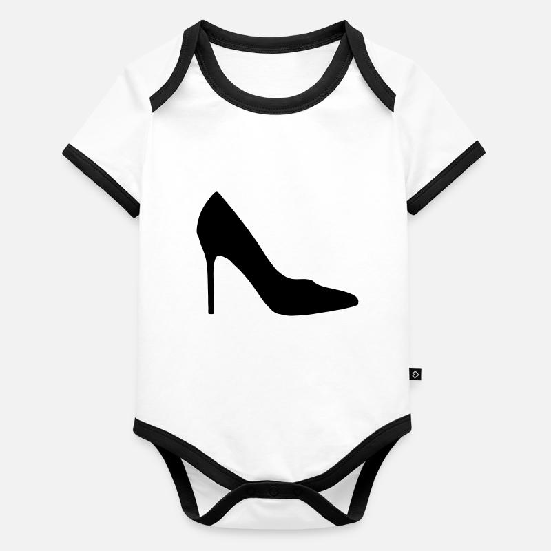 high heels schuhe Baby Bio-Kurzarm-Kontrastbody