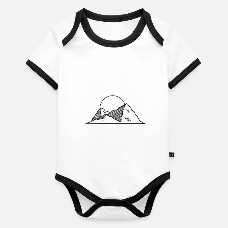 Mountain Sunset Organic Baby Contrasting Bodysuit