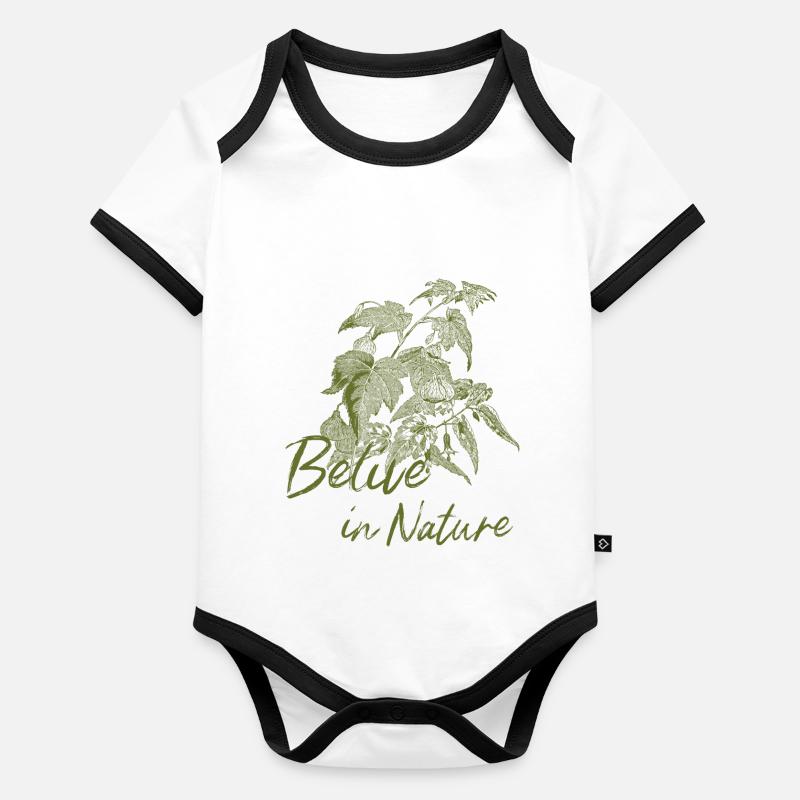 Ich glaube an die Natur Baby Bio-Kurzarm-Kontrastbody