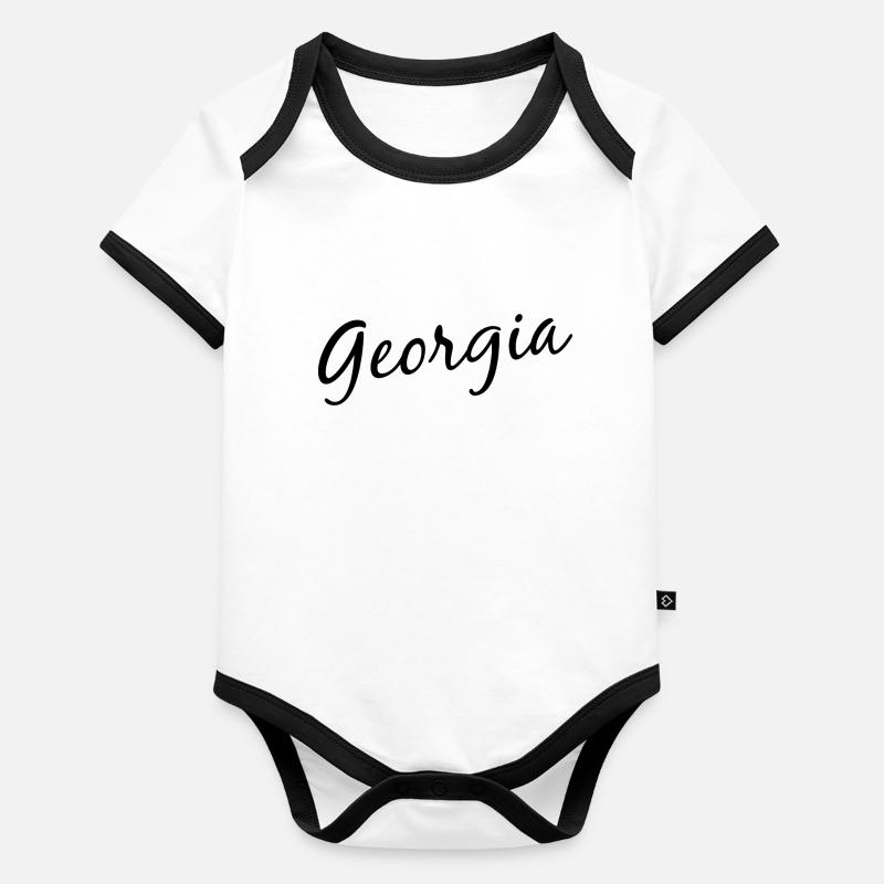 Géorgie Body Bébé bio contrasté manches courtes