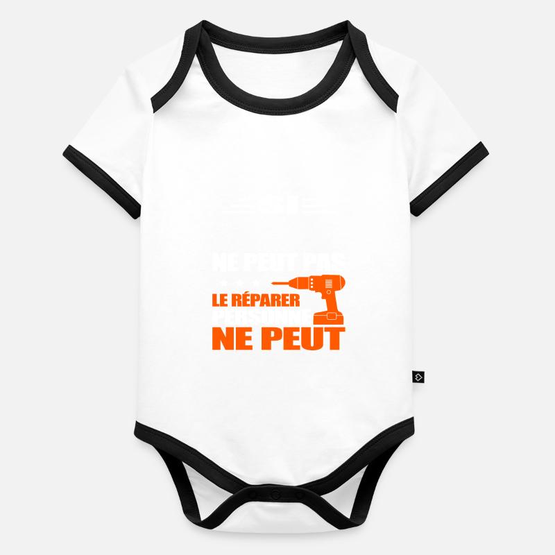 BRICOLEUR À PERSONNALISER Body Bébé bio contrasté manches courtes