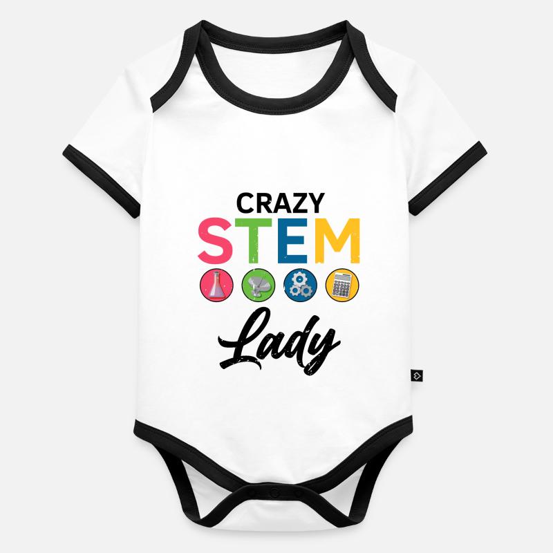 Professeur Steminist Designs for Equality Stem Body Bébé bio contrasté manches courtes