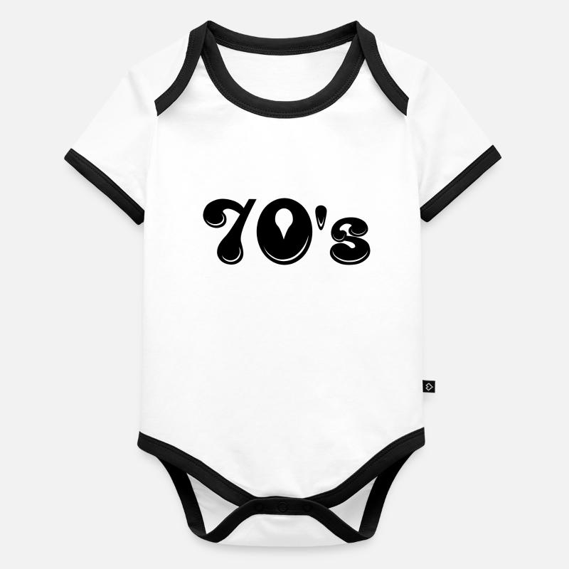 70s | Seventies | Decade | Symbol Organic Baby Contrasting Bodysuit