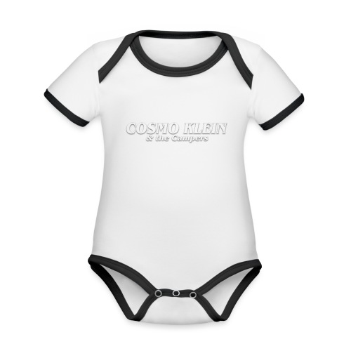 Cosmo Klein & The Campers Logo - Baby Bio-Kurzarm-Kontrastbody