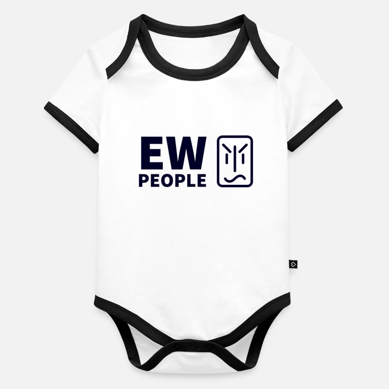 Ew People hipster Body Bébé bio contrasté manches courtes