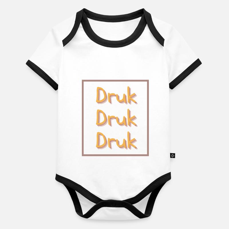 T-shirts imprimés, dialectaux Body Bébé bio contrasté manches courtes