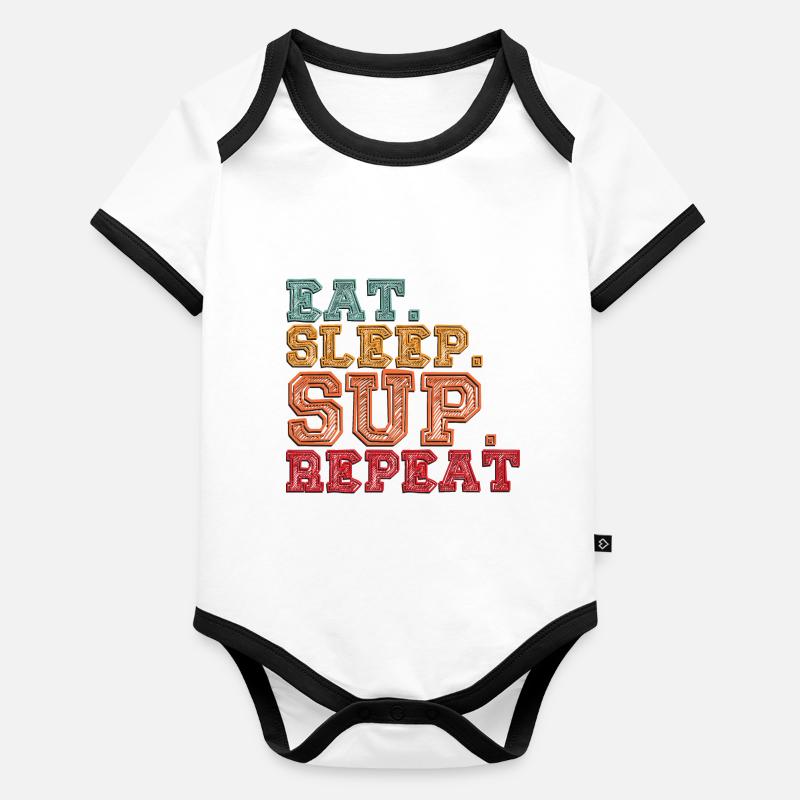 SOUPER Body Bébé bio contrasté manches courtes