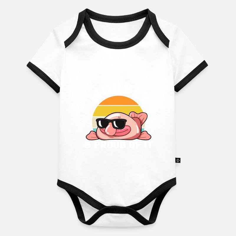 Blobfisch Baby Bio-Kurzarm-Kontrastbody