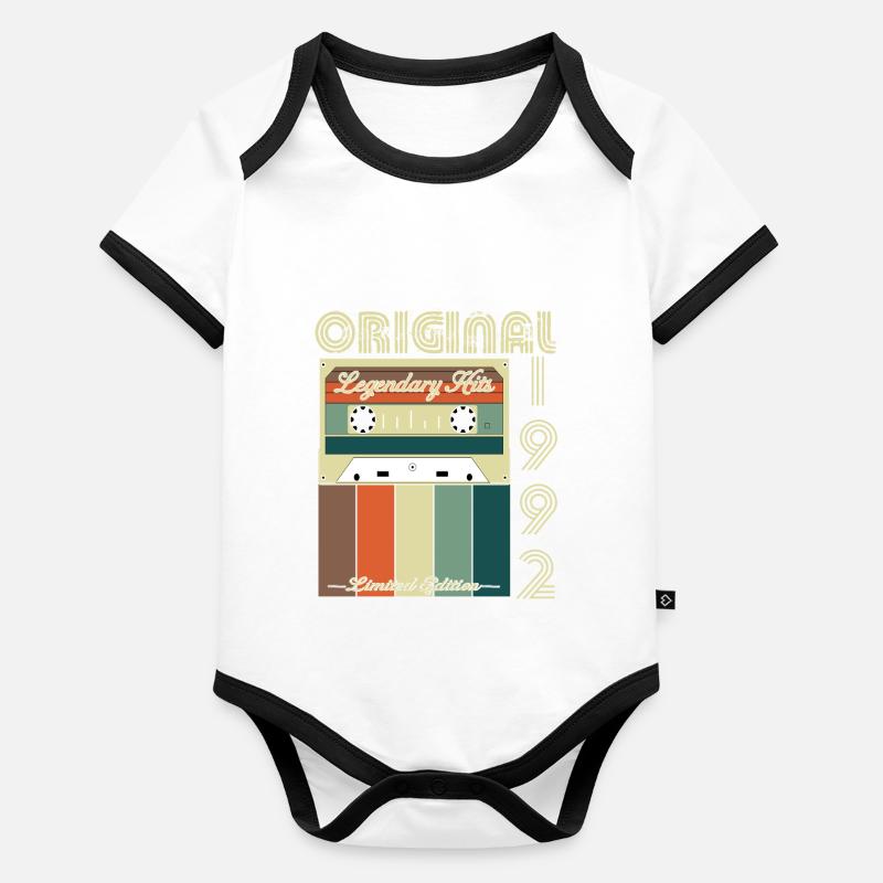 Legendäres Jubiläum 1992 Baby Bio-Kurzarm-Kontrastbody