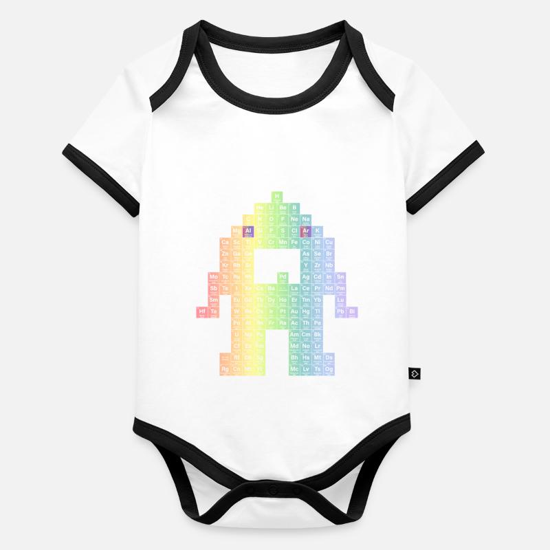 Periodic table Organic Baby Contrasting Bodysuit