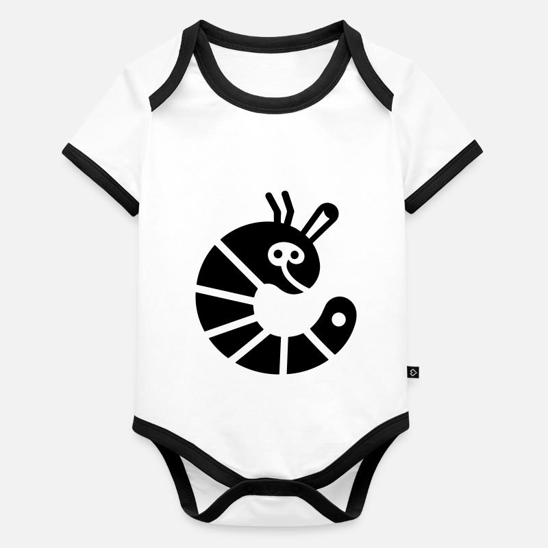 chenille Body Bébé bio contrasté manches courtes