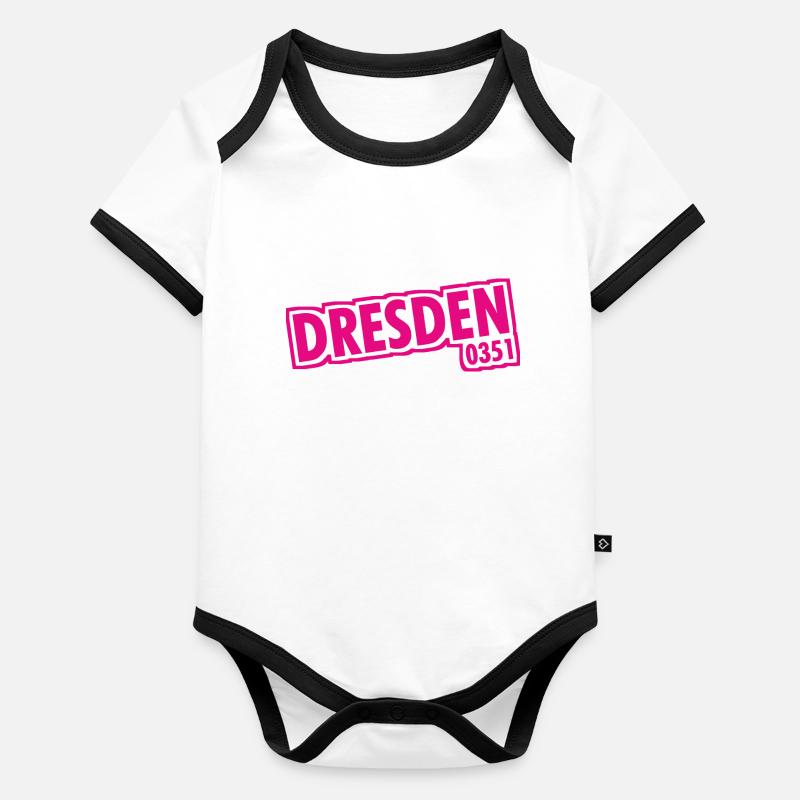 Dresde - 0351 - Indicatif régional - Saxe Body Bébé bio contrasté manches courtes