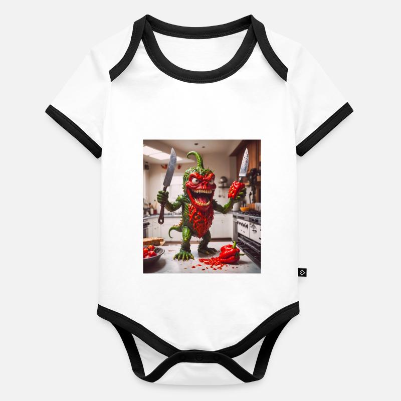 vegetables downfall Apocalypse Monster pepper Organic Baby Contrasting Bodysuit