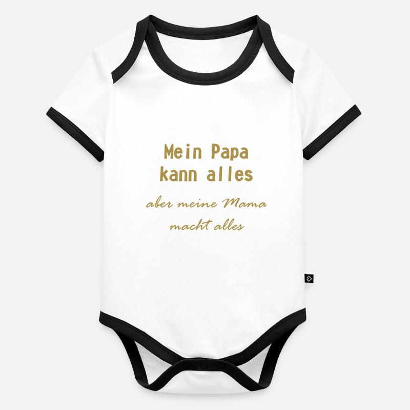 Papa kann alles Baby Bio-Kurzarm-Kontrastbody