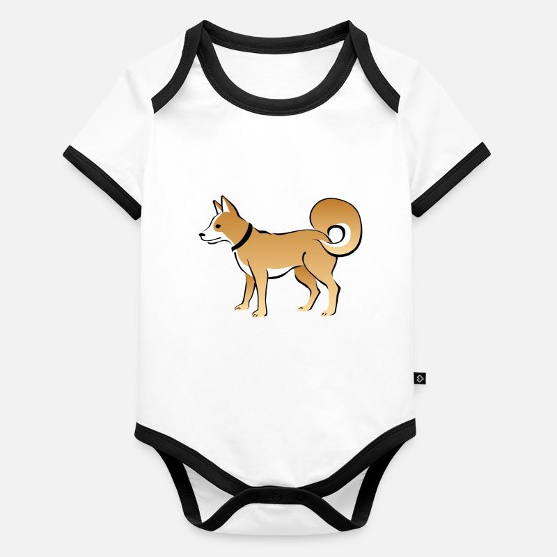 igloo iglu eskimo schnee snow winter cold kalt3 Baby Bio-Kurzarm-Kontrastbody
