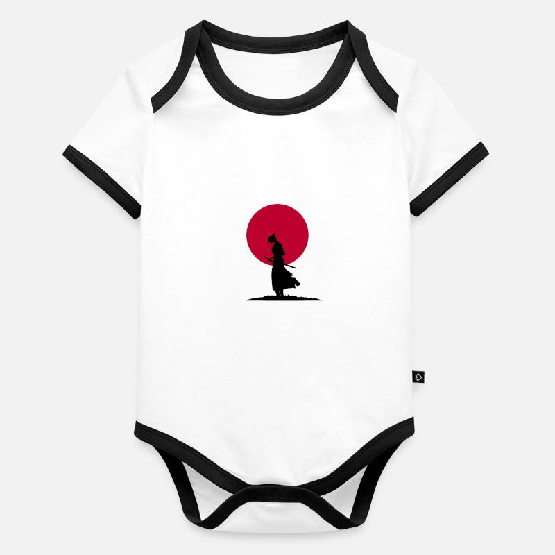 Samurai and Sun Organic Baby Contrasting Bodysuit