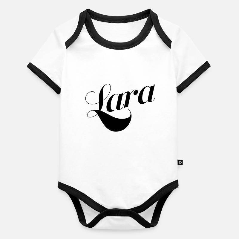 Lara Baby Bio-Kurzarm-Kontrastbody