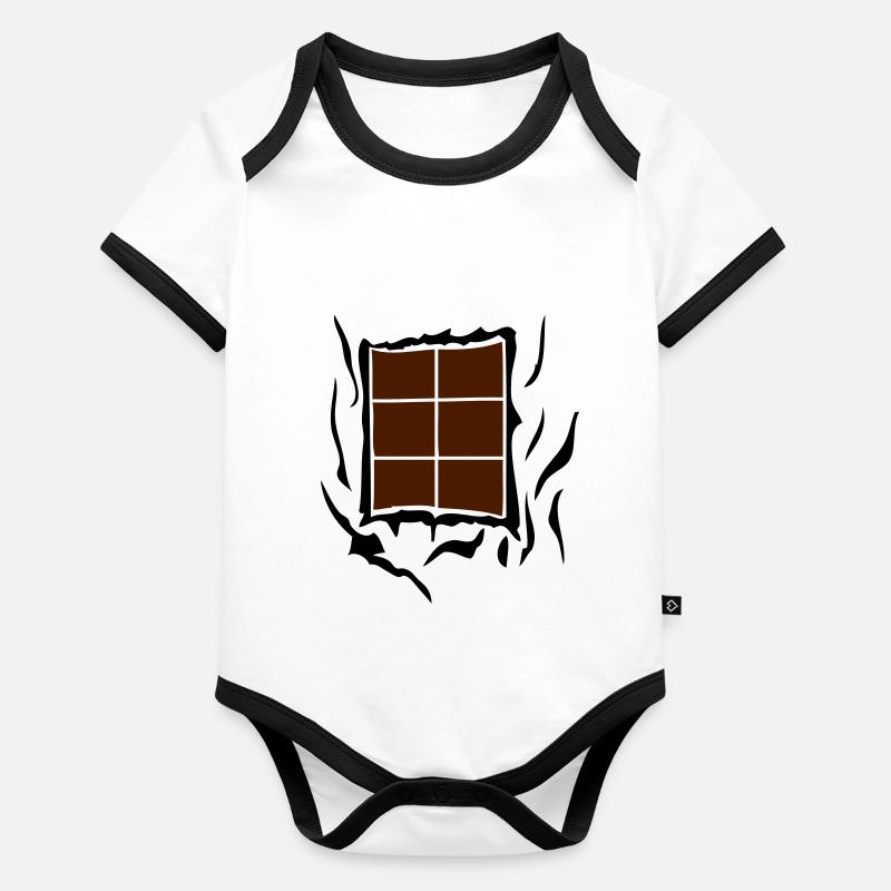 abdominal dechire1 chocolate tablet Organic Baby Contrasting Bodysuit