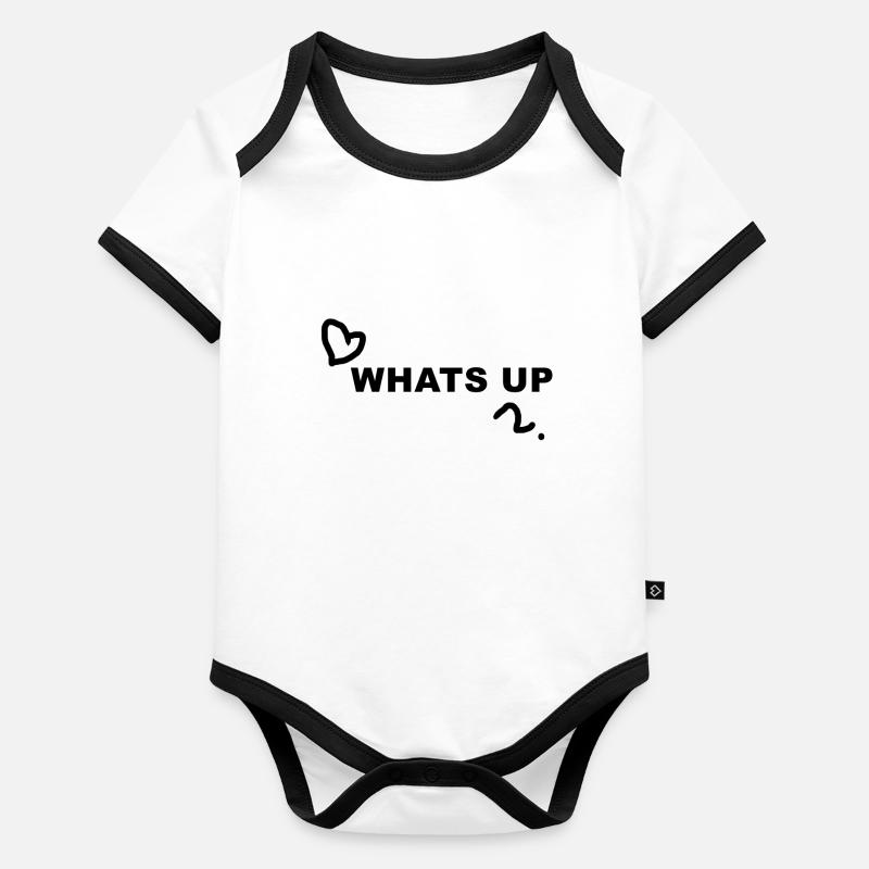 Quoi de neuf Body Bébé bio contrasté manches courtes