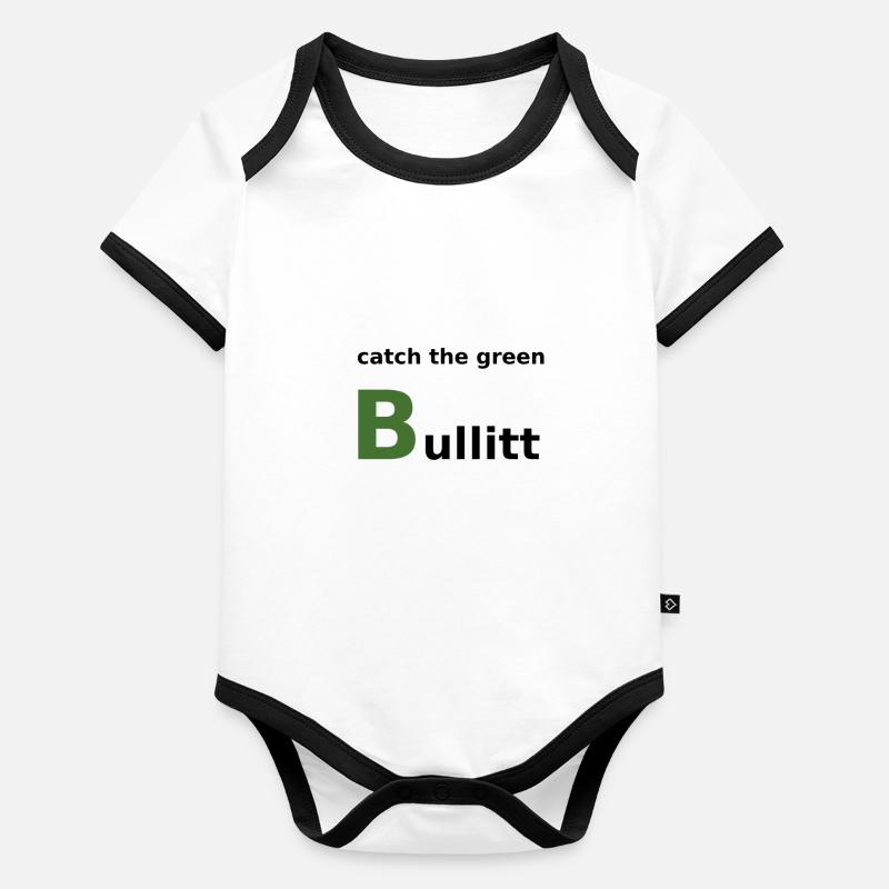 Attraper le vert Bullitt Body Bébé bio contrasté manches courtes