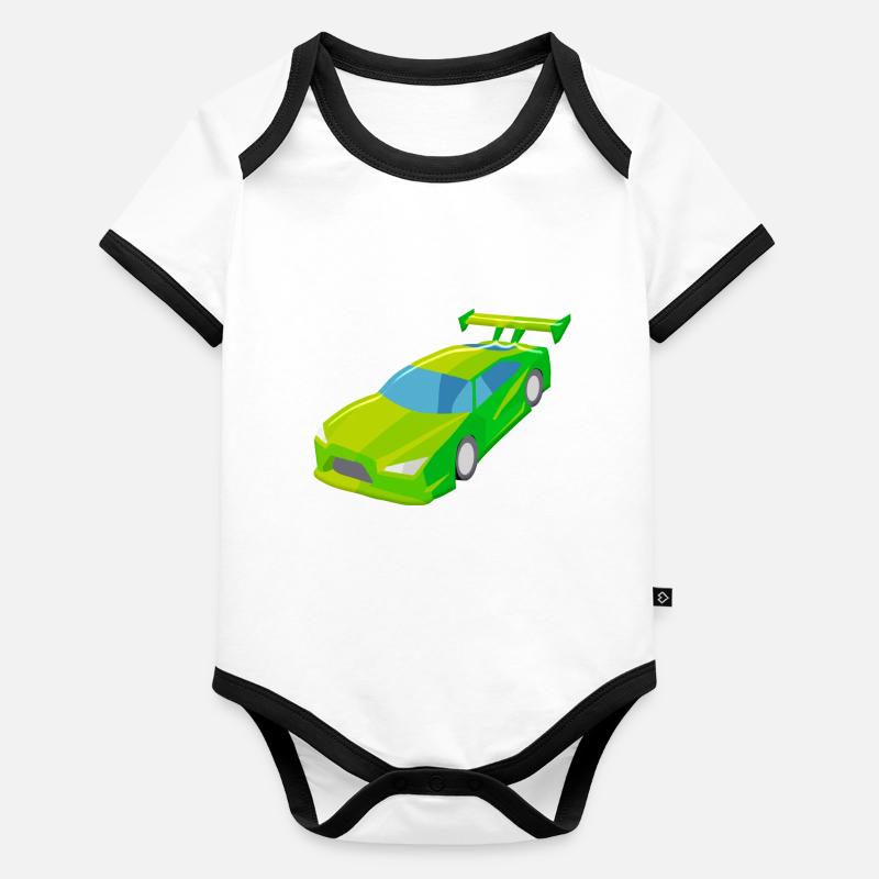 Course voiture de course tuning course automobile performance Body Bébé bio contrasté manches courtes