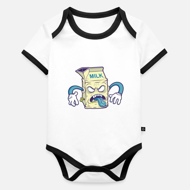 Milch schlecht Baby Bio-Kurzarm-Kontrastbody