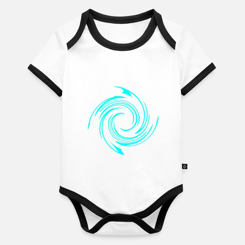 spirale spirale Kringel modèle shirt cadeau idée Body Bébé bio contrasté manches courtes