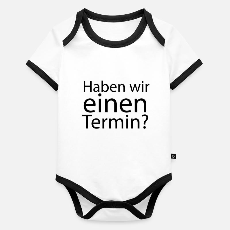 Avons-nous un rendez-vous? Body Bébé bio contrasté manches courtes