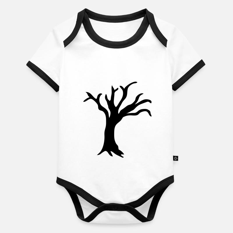 Tree Body Bébé bio contrasté manches courtes