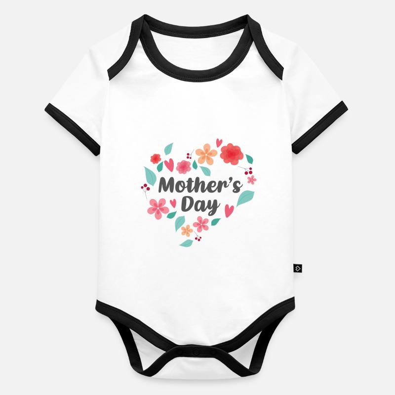 Muttertag - Muttertagsgeschenk - Mother's Day - Baby Bio-Kurzarm-Kontrastbody -