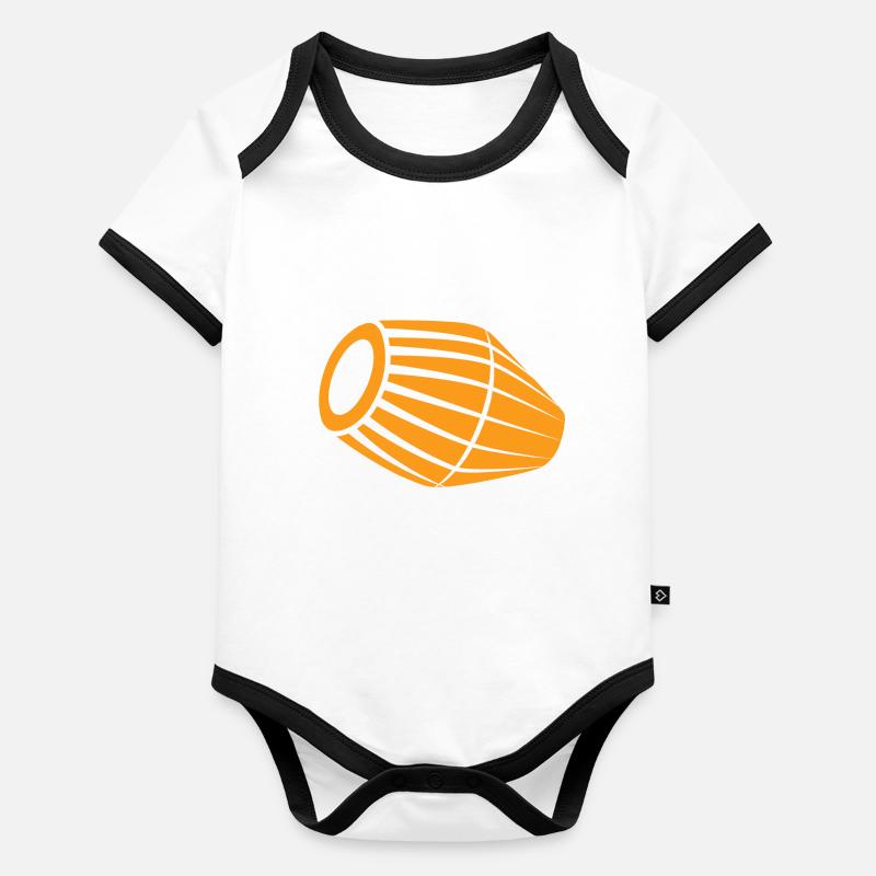 Mridanga Body Bébé bio contrasté manches courtes