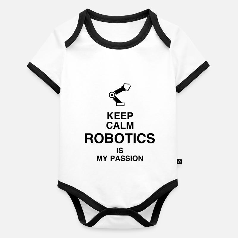 robotique / robot / roboticien / technologie Body Bébé bio contrasté manches courtes
