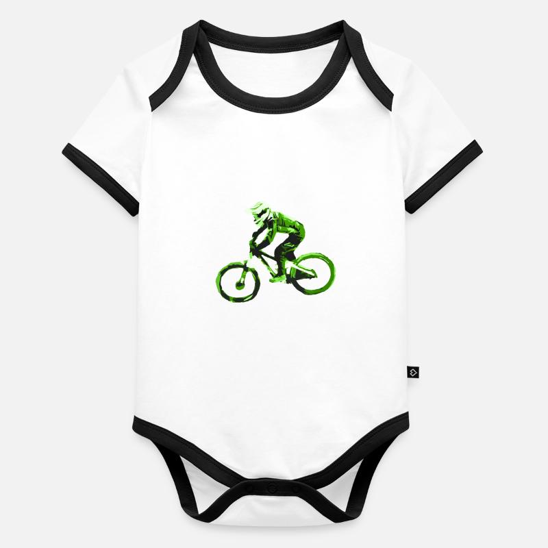 vtt mtb downhill Body Bébé bio contrasté manches courtes