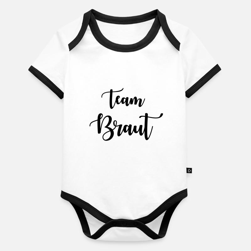 Team bride Organic Baby Contrasting Bodysuit