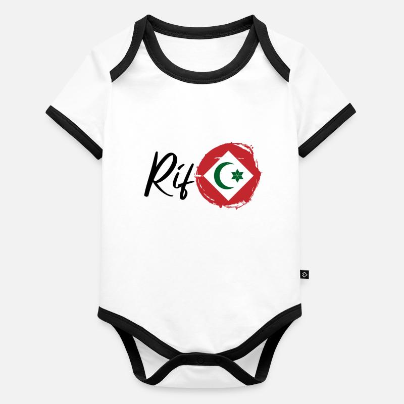 Rif Body Bébé bio contrasté manches courtes