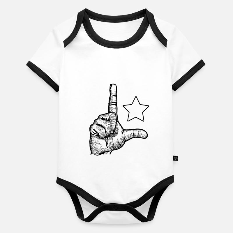 L de Lula Body Bébé bio contrasté manches courtes