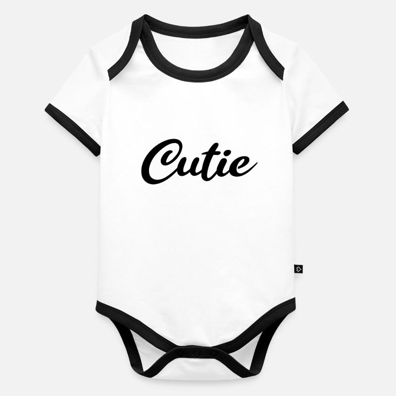 Cutie in black Organic Baby Contrasting Bodysuit