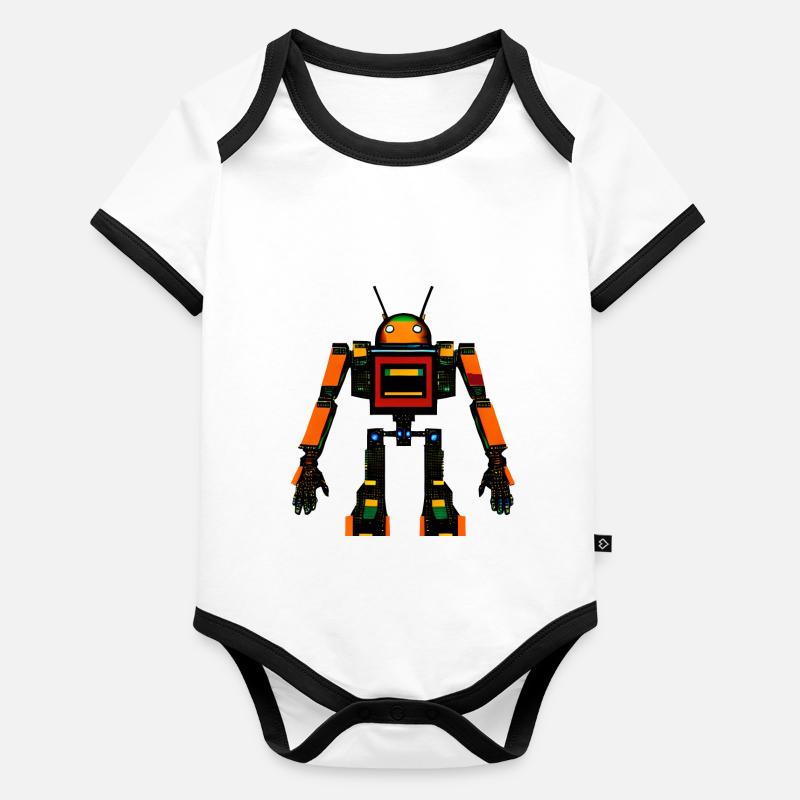 Big Fat Android Organic Baby Contrasting Bodysuit
