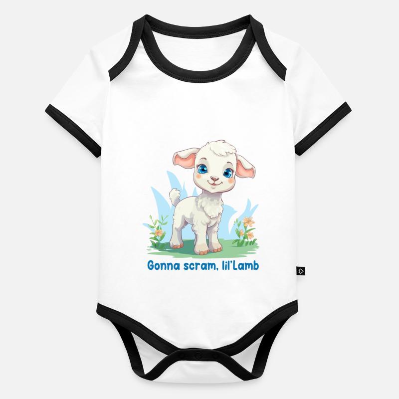 Gonna scram, lil'Lamb Body Bébé bio contrasté manches courtes