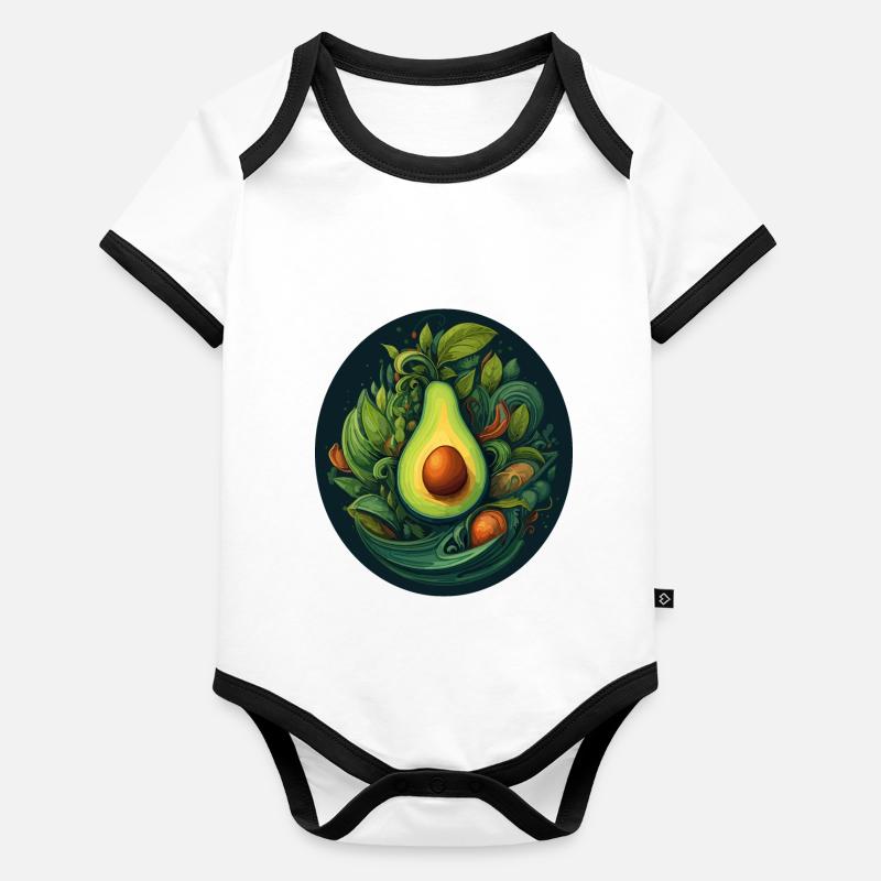 Avocado Baby Bio-Kurzarm-Kontrastbody