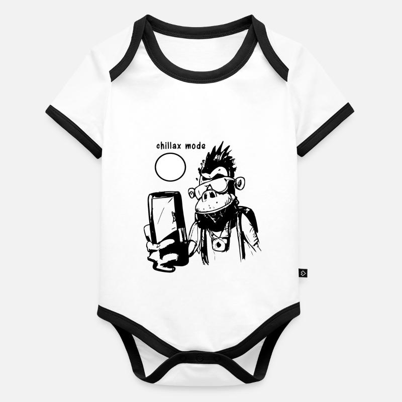 chillax mode Organic Baby Contrasting Bodysuit